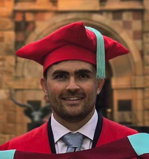 Portrait of Dr Luke van Eyk in academic dress