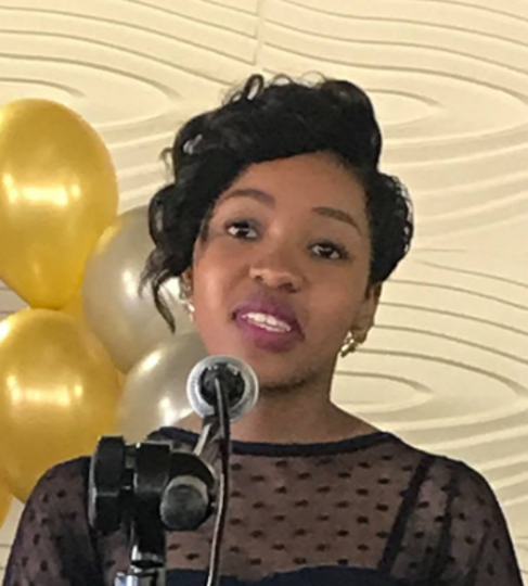 Thobeka Masango speaking at a programme event
