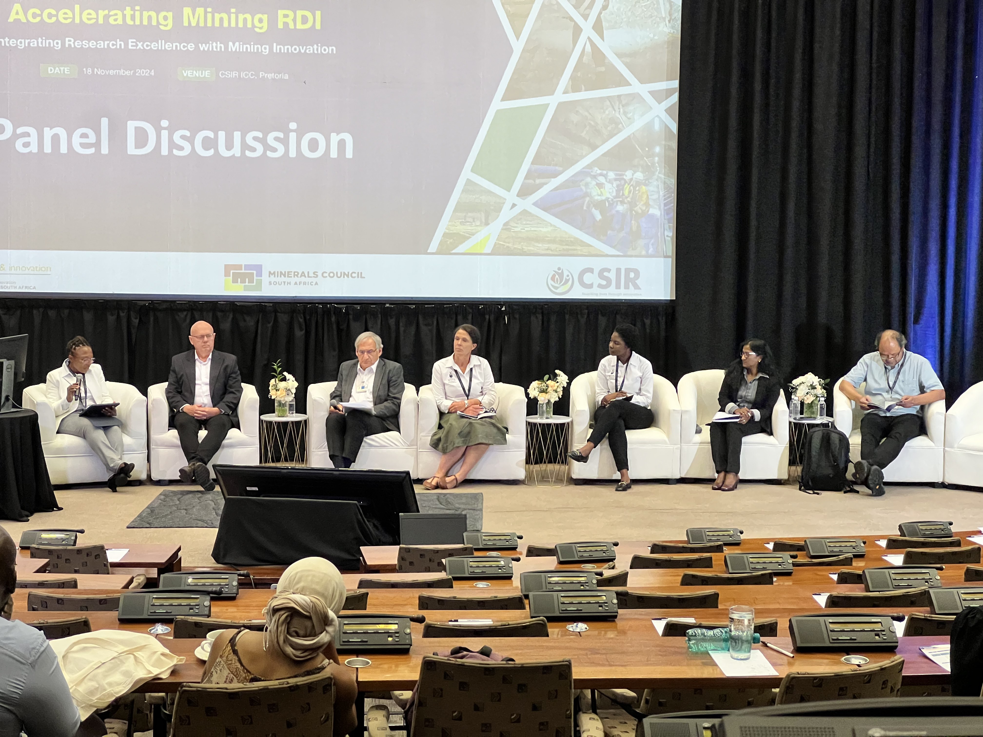 Speakers and panellists gathered at the MMP Mining Technology and Innovation Showcase 2024